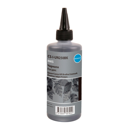 CS-I-UN250BK -/ Чернила Cactus CS-I-Un250BK черный 250мл для HP/Lexmark/Canon/Epson/Brother