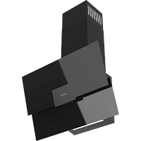 KHC66373BXGN Наклонная вытяжка Korting/ Наклонная, 60см, кнопочное управление, черное стекло