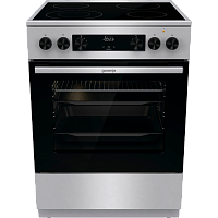 GECS6C70XC Плита GORENJE/ Тип плиты: электрическая, Тип варочной поверхности: стеклокерамическая, Цвет: нержавеющая сталь, Гриль: Есть, Ширина, см: 60