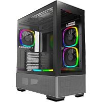 SKYTWOBL Корпус Montech Sky Two черный ATX 3x140mm 2xUSB3.0 audio bott PSU [SKY TWO BL]