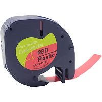 -/ Картридж ленточный Cactus CS-LT-91203 91203 черный/красный для Dymo Letra Tag LT-100H