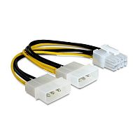 CC-PSU-81 Разветвитель питания Cablexpert CC-PSU-81, 2хMolex-PCI-Express 8pin, для подключения в/к PCI-Е (8pin) к б/п ATX {500} (087322)