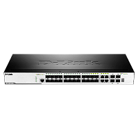 DGS-3000-28SC/A1A Сетевой коммутатор/ 20-Port 100/1000 SFP ports + 4 Combo 10/100/1000BASE-T/SFP ports + 4-Port 10G SFP+, L2 Management Switch
