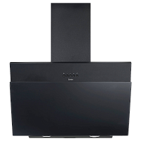 Tilda60BG наклонная вытяжка, 60 см, механический контроль, черные кнопки,3 скорости работы, производительность 900 м3/ч, LED освещение, черный, металл, стекло,595х294x360 мм