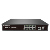 NS-SW-8G2X-PL Коммутатор Gigabit Ethernet/ Управляемый L2+ PoE коммутатор Gigabit Ethernet на 8 RJ45 PoE + 2 x GE SFP порта. Порты: 8 x GE (10/100/1000 Base-T) с поддержкой PoE (IEEE 802.3af/at), 2 x GE SFP (1000 Base-X). Соответствует стандартам PoE IEEE