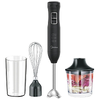 MC-BL605 Блендер Midea/ Блендер Midea, погружной, мощность 1000 Вт, 3 насадки, турборежим, мерный стакан, цвет черный