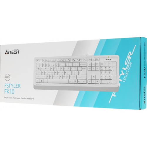 FK10WHITE Клавиатура A4Tech Fstyler FK10 белый/серый USB (FK10 WHITE) фото 5 FK10WHITE Клавиатура A4Tech Fstyler FK10 белый/серый USB (FK10 WHITE) фото 5