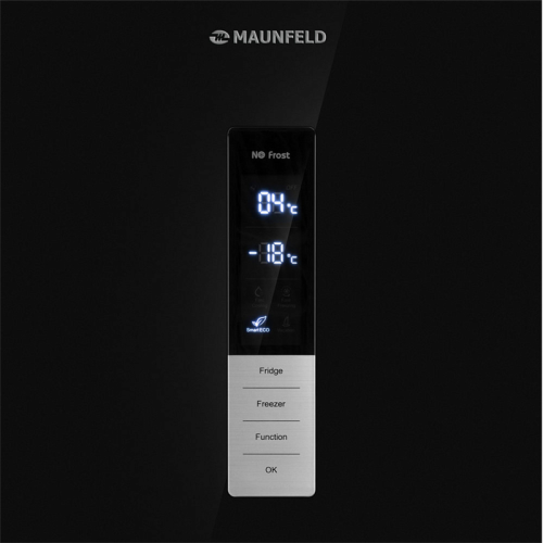 MFF200NFBE Холодильник Maunfeld/ Холодильник MAUNFELD MFF200NFBE, ВхШхГ 2000х595х640 мм, Total No Frost, объем 377 (271+106) л, стандартный компрессор, сенсорное управление, LED освещение, динамическое охлаждение, энергоэффективность А+, цвет черный фото 5