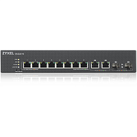 GS2220-10-EU0101F Коммутатор/ ZYXEL NebulaFlex Pro GS2220-10 Hybrid L2 Switch, rack 19 ", 8xGE, 2xCombo (SFP / RJ-45), silent, standalone / cloud management
