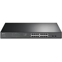 TL-SG1218MPE. Коммутатор/ 16-Port Gigabit Easy Smart PoE+ Switch with 2 SFP UKplug