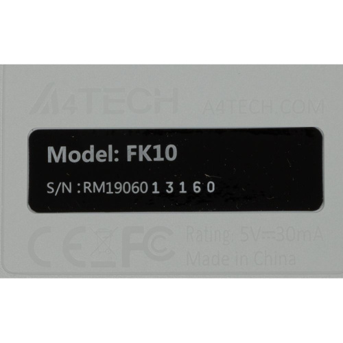 FK10WHITE Клавиатура A4Tech Fstyler FK10 белый/серый USB (FK10 WHITE) фото 7 FK10WHITE Клавиатура A4Tech Fstyler FK10 белый/серый USB (FK10 WHITE) фото 7