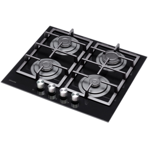 Встраиваемая варочная панель Graude/ Газ, 60 см, 4 конфорки, механическое управление, черный цвет фото 4