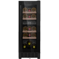 Винный шкаф MAUNFELD/ Винный шкаф MAUNFELD MBWC-56D17, ВхШхГ 820х295х613 мм, 17 бутылок, от 5 ° C до 22 ° C, отдельностоящий/встраиваемый, полезный объем 52 л, электронный термостат, диапазон влажности 50-80%, вентилятор распределения температуры, звуково