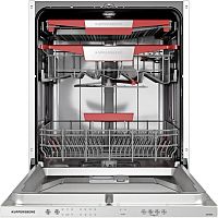 GIM6092 Встраиваемая посудомоечная машина Kuppersberg/ Встраиваемая посудомоечная машина Kuppersberg, High-Tech, 60 см, 15 комплектов, 7 программ, 3 корзины, конденсационная сушка, луч на полу, полная защита от протечек, индикатор отсутствия соли и ополас