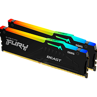 KF552C40BBAK2-64 Память оперативная/ Kingston 64GB 5200MT/s DDR5 CL40 DIMM (Kit of 2) FURY Beast RGB XMP