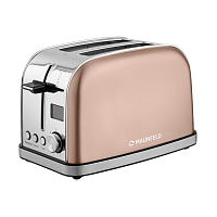 MF-821BZ Тостер MAUNFELD/ Тостер,механическое управление,2 отсека, 950 Вт, дисплей, регулировка степени поджаривания, индикация степени поджаривания, функция подогрева, подсветка элементов управления, поддон для сбора крошек, цвет бежевый