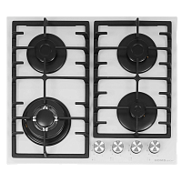 Газовая варочная панель HOMSair/ Газовая варочная панель HOMSair HGG646WH, механическое управление, 4 конфорки, мощность конфорок 1000, 1700, 1700, 3800, автоподжиг, газ-контроль, WOK, жиклеры, Итальянские горелки SABAF, французские жиклеры SOURDALLION, ц