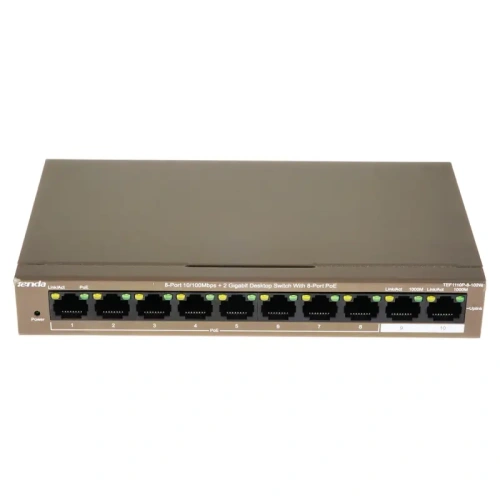TEF1110P-8-102W Коммутатор/ Коммутатор 8PORT 100M 8POE TEF1110P-8-102W TENDA фото 2 TEF1110P-8-102W Коммутатор/ Коммутатор 8PORT 100M 8POE TEF1110P-8-102W TENDA фото 2