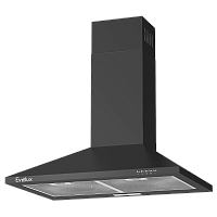 Favorite60B Купольная вытяжка Evelux, 60 см, 3 скорости, производительность 750 м3/ч, кнопочное управление, цвет черный