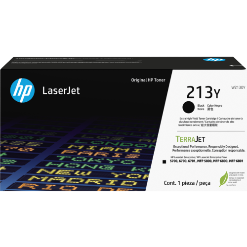 W2130Y Тонер-картридж/ HP 213Y Black Extra High Yield Original LaserJet Toner Cartridge W2130Y Тонер-картридж/ HP 213Y Black Extra High Yield Original LaserJet Toner Cartridge
