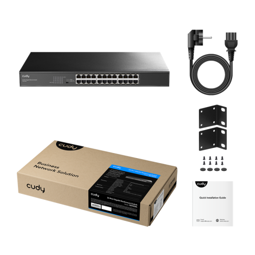 GS1024L Коммутатор/ 24-Port Gigabit Metal Switch 19 inch фото 3