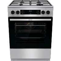 GKS6C70XJ Плита GORENJE/ Тип плиты: комбинированная, Тип варочной поверхности: газовая, Цвет: нержавеющая сталь, Гриль: Есть, Ширина, см: 60