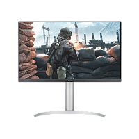 27UP650K-W Монитор 27'' LG 27UP650K-W/ LG 27UP650K-W 27" IPS monitor, 3840x2160, 400cd/m2, 16:9, 5мс (GtG), HDMIx2, DP, Headphone Out, 60Hz, 178/178, внешний БП, VESA 100x100, HAS 110mm, white/silver/black