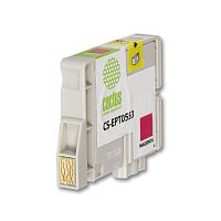 -/ Картридж струйный Cactus CS-EPT0553 T0553 пурпурный (10мл) для Epson Stylus RX520/Stylus Photo R240