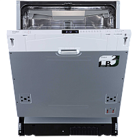 BD6002 Встраиваемая посудомоечная машина полноразмерная, 60 см, выдвижной лоток для столовых приборов, 8 программ, 14 комплектов, 60 см, дисплей, таймер 1-24, А++АА, 47 дб уровень шума, регулировка корзины по высоте Easy Lift, половинная загрузка, луч на