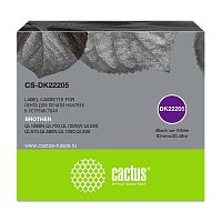 CS-DK22205 -/ Картридж ленточный Cactus CS-DK22205 DK-22205 черный для Brother P-touch QL-500, QL-550, QL-700, QL-