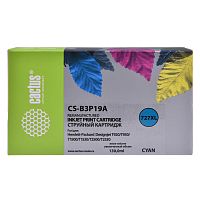 -/ Картридж струйный Cactus CS-B3P19A №727 голубой (130мл) для HP DJ T920/T1500