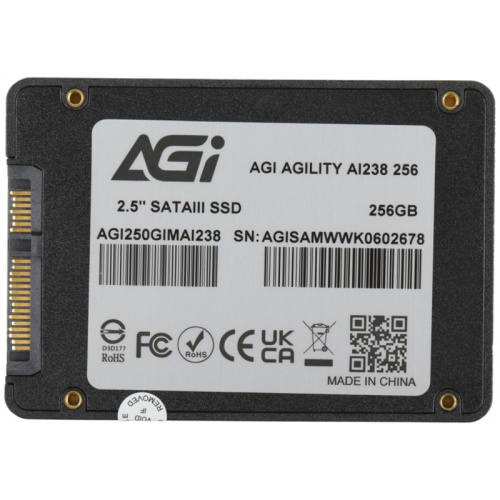 AGI250GIMAI238-CB Накопитель SSD AGi SATA-III 256GB AGI250GIMAI238-CB AI238 2.5" фото 5