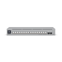 USW-Pro-Max-16 Коммутатор/ Networking interface, (12) GbE RJ45 ports (4) 1/2.5 GbE RJ45 ports (2) 10G SFP+ ports ; Total non-blocking throughput, 42 Gbps ; Switching capacity, 84 Gbps
