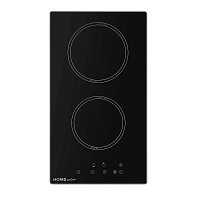 Индукционная домино HOMSair/ Индукционная варочная панель HOMSair HI32ABK, домино, 29х52х6 см, стеклокерамика, сенсорное управление, таймер, бустер, автоматическое выключение, блокировка панели, мощность конфорок 1500, 2000 Вт, цвет черный