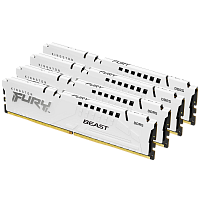 KF560C40BWK4-64 Память оперативная/ Kingston 64GB 6000MT/s DDR5 CL40 DIMM (Kit of 4) FURY Beast White XMP