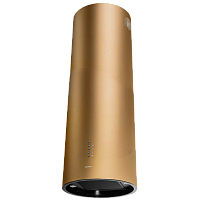 LEEISLA39GOLD ВЫТЯЖКА MAUNFELD LEE ISLA 39 GOLD/ островная вытяжка с потолочным креплением, 1050 м3, кухни до 40м2, 52дБ, LED, электронное управление, в опции угольный фильтр CF172C, золотая
