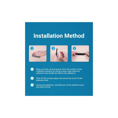 KBTB0 Органайзер для проводов на 3 порта Vention, черный фото 5 KBTB0 Органайзер для проводов на 3 порта Vention, черный фото 5