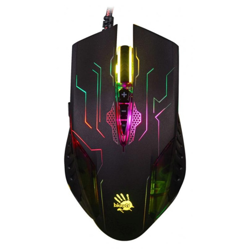 Q51 Мышь A4Tech Bloody Q51 черный/рисунок оптическая 6200dpi USB 8but