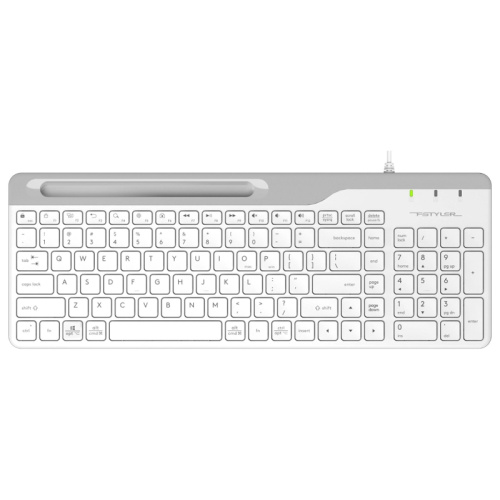 FK25WHITE Клавиатура A4Tech Fstyler FK25 белый/серый USB slim FK25WHITE Клавиатура A4Tech Fstyler FK25 белый/серый USB slim