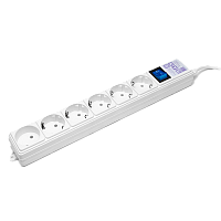 SPG(5+1)-16B-3M Фильтр-удлинитель Power Cube 3,0 м 6 розеток (белый) 16А/3,5кВт/ Surge protector Power Cube 3,0 m 6 outlets (white) 16A / 3,5kVt