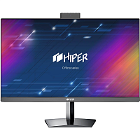 HO-D3-H510-B платформа моноблока/ AIO HIPER Office HO-D3-H510-B, 27''display IPS (1920x1080), Intel H510, no CPU, no RAM(DDR4 SO-DIMM 2400 MHz-2933 MHz), no HDD, no ODD, 1*HDMI, 1*DP, 4*USB3.2 gen1, 2*USB2.0, 1*RJ45 Gigabit LAN, AUDIO IN/OUT, webcam 3.0M