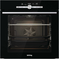 OKB9951CESN Встраиваемый духовой шкаф Korting/ 60 см, Motion, 77 л, 12 режимов, каталитическая очистка с паром, черный цвет