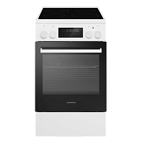 MEC511CW09TD Плита электрическая MAUNFELD/ Электрическая стеклокерамическая плита MAUNFELD MEC511CW09TD, отдельностоящая, конфорки Hi-Light, комбинированное управление, гидролизная очистка, поворотные переключатели, объем 59 л, 3 стекла в дверце, 15 функц