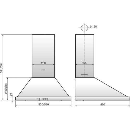 894602 GOOD, Кухонная вытяжка ELIKOR Оптима 50П-400-К3Л медный антик фото 2