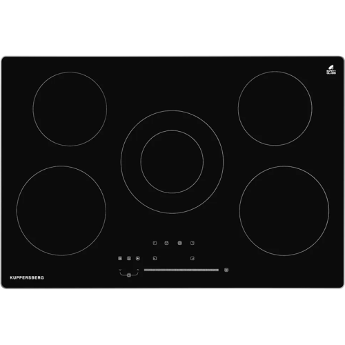 Встраиваемая варочная панель Kuppersberg/ электрическая, 75 см, 5 конфорок, черный цвет
