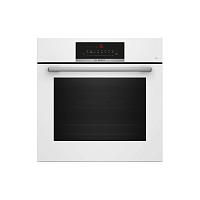 Встраиваемый духовой шкаф Bosch, Serie 6, объем 67 л , 12 режимов нагрева, 4D Hotair, телескопические направляющие, пиролиз, сенсорное управление, 40 автоматических программ, цвет белый