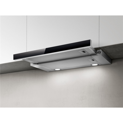 ELITE26IX/A/90/VT-PRF0094215B Встраиваемые вытяжки ELICA/ Встраиваемая, 90 см, электронное управление, 900 куб. м. , серая+черное стекло фото 2