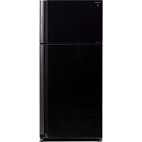 SJXP59PGBK Холодильник Sharp/ Холодильник Sharp, ВхШхГ 1850х800х735 мм, отдельностоящий, No Frost. A+ Черное стекло