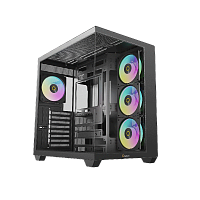 Gamma-C74-BKD400XX-GL Корпус ПК без блока питания/ Case Ocypus Gamma C74 BK ARGB, Midi-Tower, TG, 4x120mm ARGB, 2xUSB-A 3.0 + 1xUSB-C 3.1, ATX, mATX, mITX Black