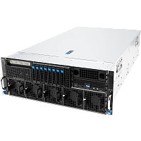 90SF0404-M00ZR0 Серверная платформа/ ASUS ESC8000A-E13P, 4U, 2x SP5 (LGA 6096),24x DDR5 6400, 8x 2.5'' hsb NVME, up to 14x PCIe*, 2x M.2 22110 NVME, 1x 2-port 10Gbe RJ-45 Intel 710 LAN, up to 8 dual-slot GPUs, 3+1 3200W